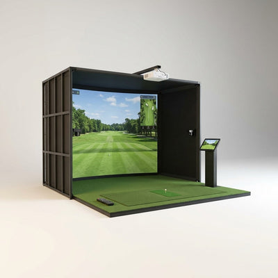 Golf Simulator Designed for Immersive Home Practice, Ball-Tracking Cameras, HD Projection, Course Analytics