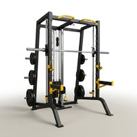Smith Machine Built for Elite Training, Counterbalanced Bar, Dual Cable Columns, 11-Gauge Steel Frame — Studio Shot