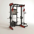 Functional Smith Trainer Built for Strength Training, 11-Gauge Steel Frame, Dual Pulley System, Multi-Grip Pull-Up