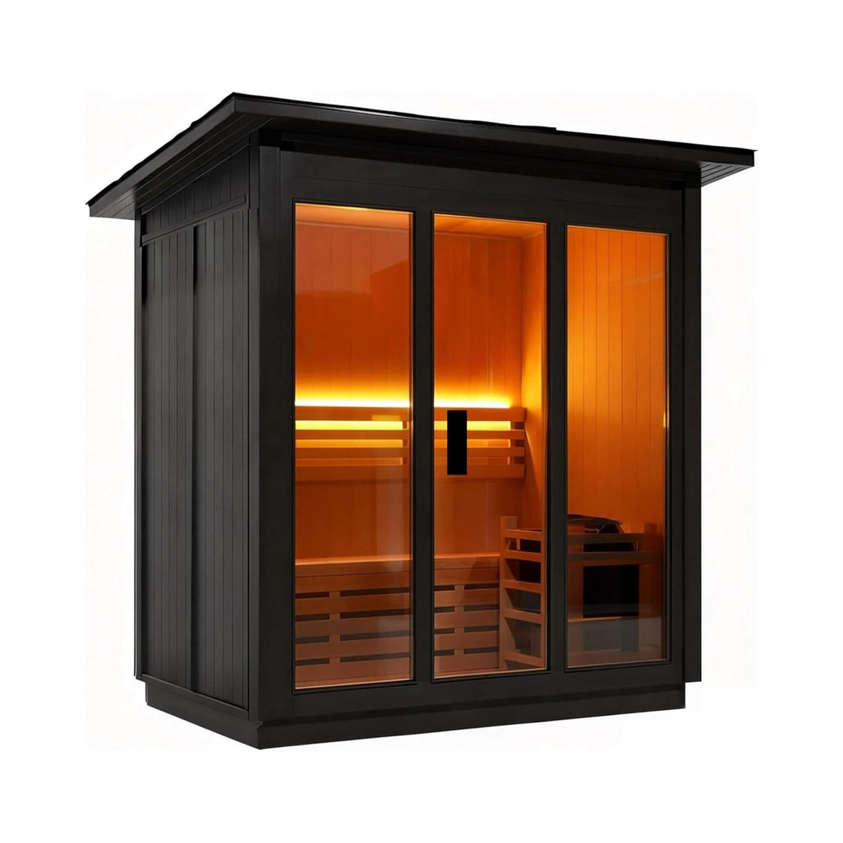 4-Person Canadian Red Cedar Outdoor Steam Sauna