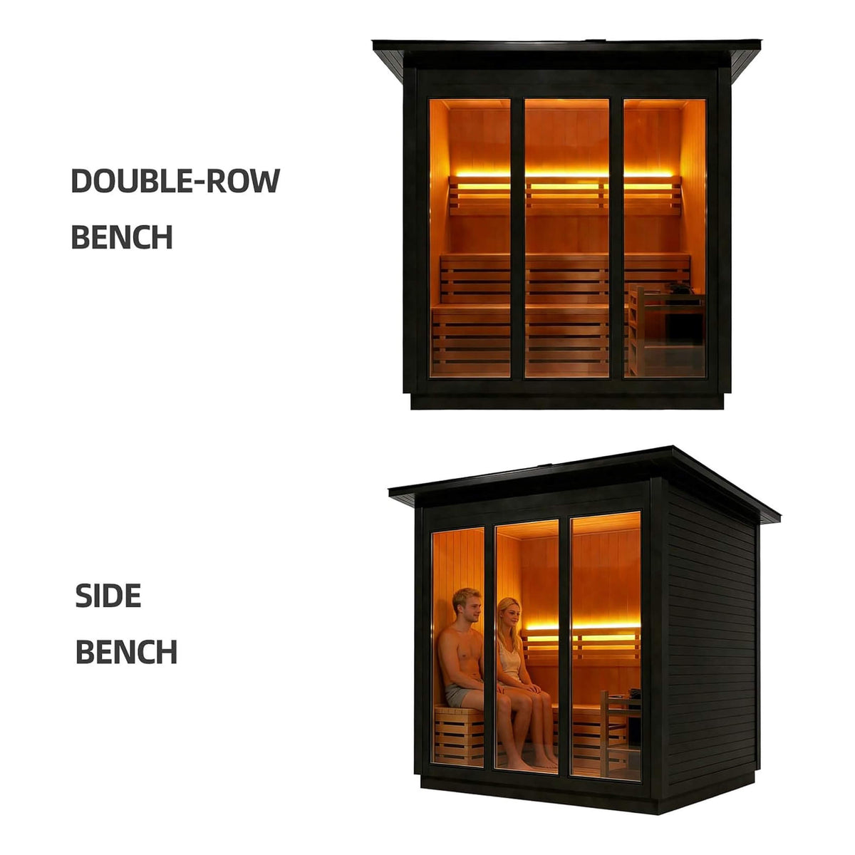 8-Person Canadian Hemlock Outdoor Sauna