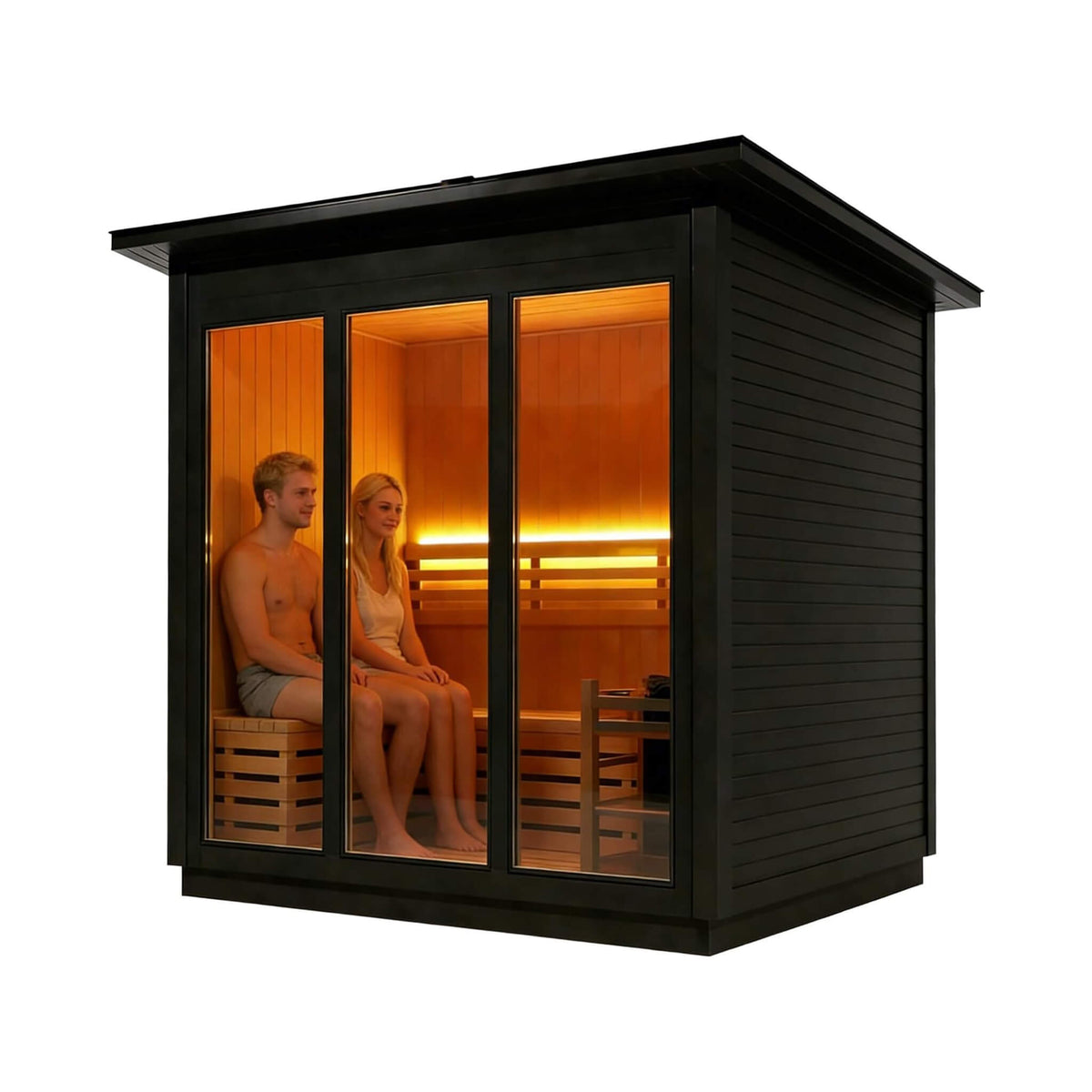 8-Person Canadian Hemlock Outdoor Sauna
