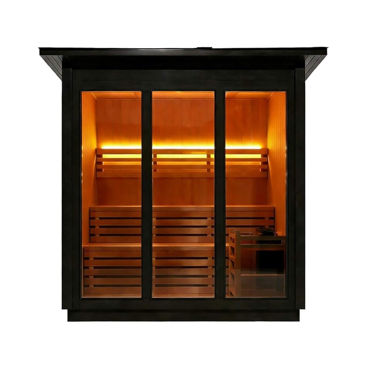 6-Person Canadian Red Cedar Outdoor Steam Sauna