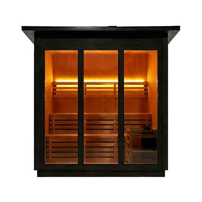 8-Person Canadian Hemlock Outdoor Sauna