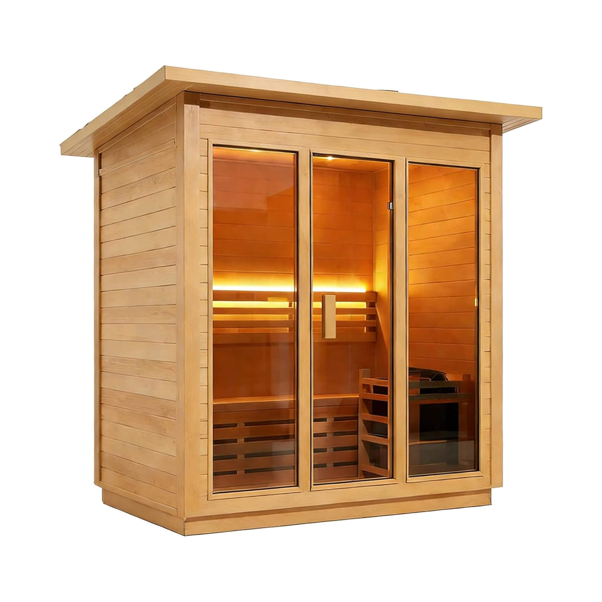 6-Person Canadian Hemlock Outdoor Steam Sauna