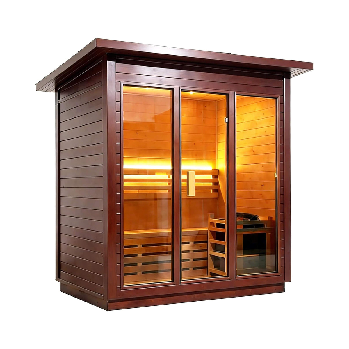 6-Person Canadian Red Cedar Outdoor Steam Sauna