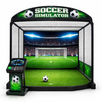 Soccer Simulator Built for Immersive Training, Reinforced Steel Frame, Synthetic Turf, Stadium Backdrop
