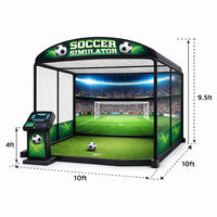 Soccer Simulator Built for Immersive Training, Reinforced Steel Frame, Synthetic Turf, Stadium Backdrop