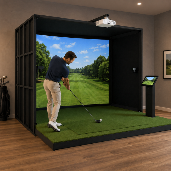 Indoor Golf Simulator Designed for Pro Training, Radar Launch Monitor, 4K Display, Carbon Fiber Frame